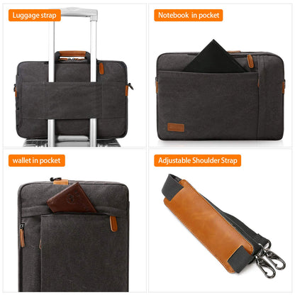 ESTARER Laptoptasche Umwandelbarer Rucksack Umhängetasche 17 Zoll