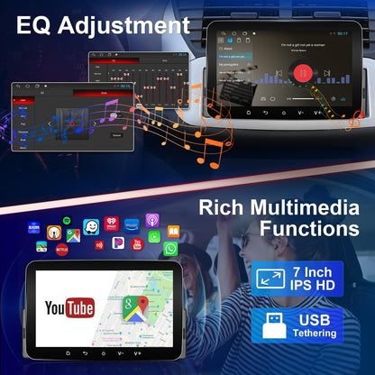 Android Autoradio 1DIN 7 Zoll Navi – Wireless CarPlay 2G+32G