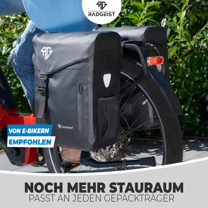 RADGEIST Gepäckträgertasche doppelt 50 Liter wasserdicht