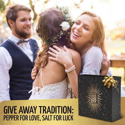 BUTLERBELL® Salz- & Pfeffermühlen Set Holz mit Untersetzer