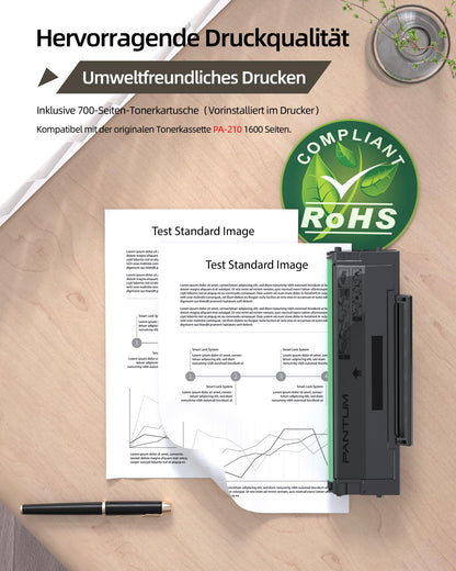 PANTUM P2502W Laserdrucker – Schwarz Weiss und WLAN