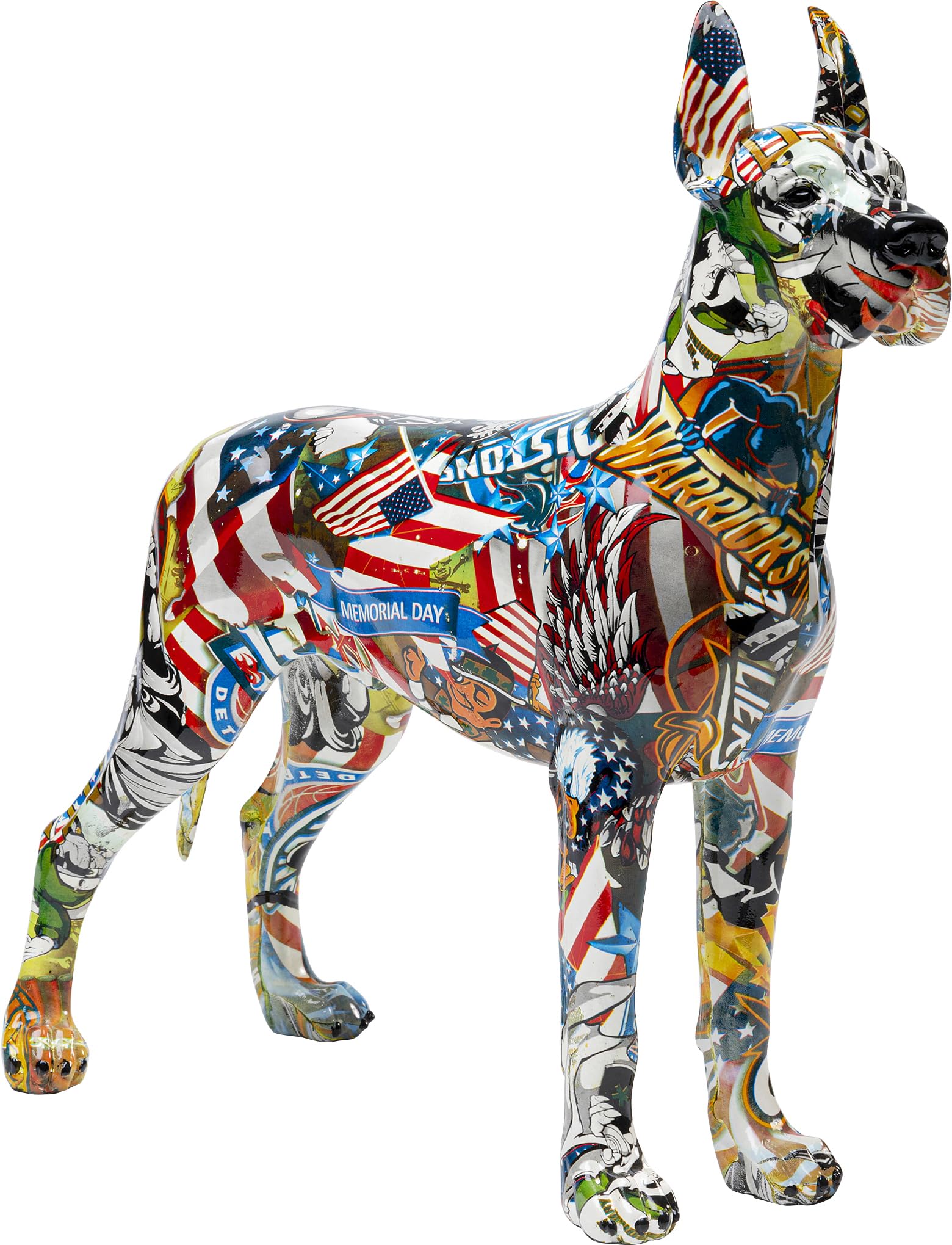 Kare Design Comic Dog Maddox Deko Figur, eine mehrfarbige Hundefigur zur Raumdekoration.