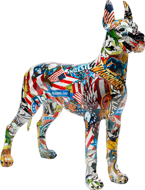 Kare Design Comic Dog Maddox Deko Figur, eine mehrfarbige Hundefigur zur Raumdekoration.
