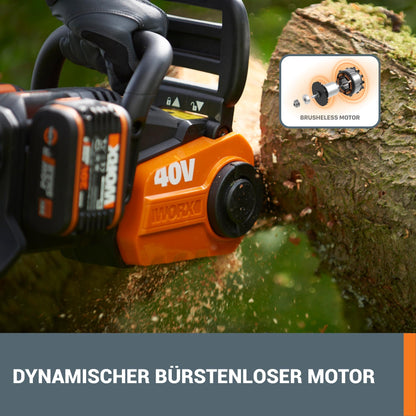 WORX WG384E Akku Kettensäge – 40V 35cm inkl. Akkus