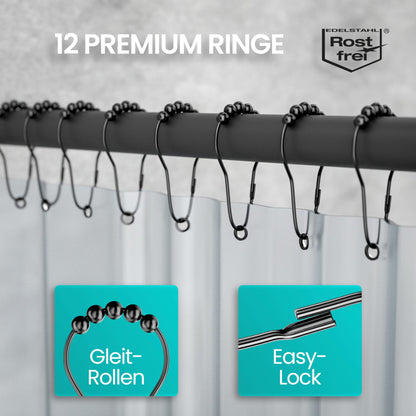 Duschvorhangstange Winkel L/U Form rostfrei ohne Deckenhalterung