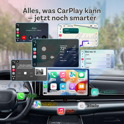 OTTOCAST Mini Slim 2-in-1 Wireless CarPlay & Android Auto Adapter