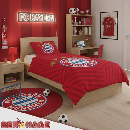 FC Bayern München Bettwäsche 5 Sterne Rot 135x200 cm Baumwolle