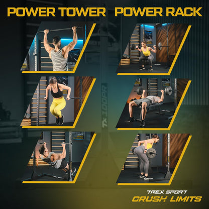 TREX SPORT Power Tower TX-100PR Dip-Station mit Klimmzugstange