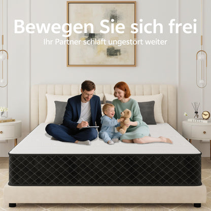 PurrJoys Taschenfederkern Matratze 140x200 H3/H4 7-Zonen