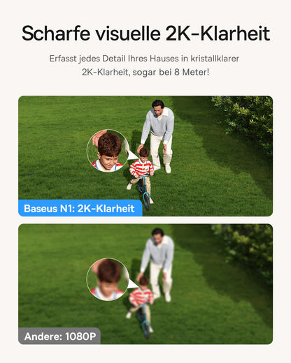 Baseus Security N1 Überwachungskamera Aussen Kabellos 3-Cam Kit 2K
