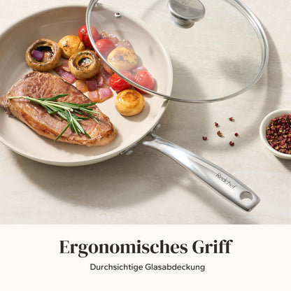 Redchef Pfannenset Keramik Induktion Antihaft 6-tlg. - Beige