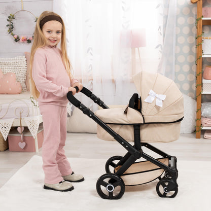 Bayer Design Puppenwagen Xeo, wandelbar zum Puppenjogger, Beige