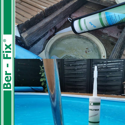 Ber-Fix MS Polymer Kleber Pool Abdichtung 3er Pack Pool-Blau 440g