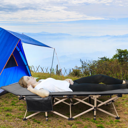 REDCAMP Feldbett Klappbar Campingbett - extra breit 71cm grau