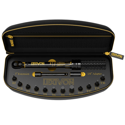 ToolMaster Drehmomentschluessel Set Fahrrad Motorrad 1/4 Zoll 2-26 Nm