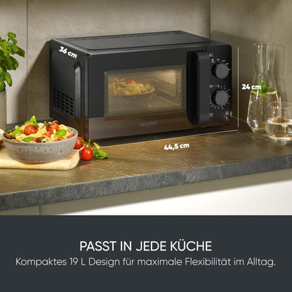 SEVERIN MW 9180 Solo Mikrowellengerät 19 L - 700 W, Schwarz