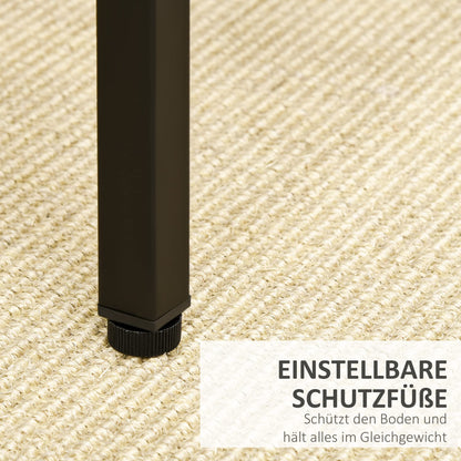 HOMCOM 5-teiliges Bartisch Set - Rustikal-Braun+Schwarz