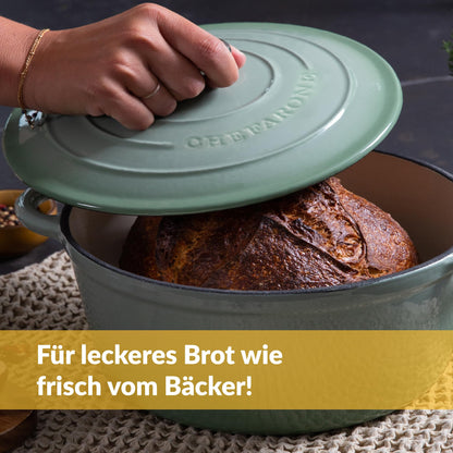 Chefarone Gusseisen Schmortopf emailliert 26 cm - Induktion