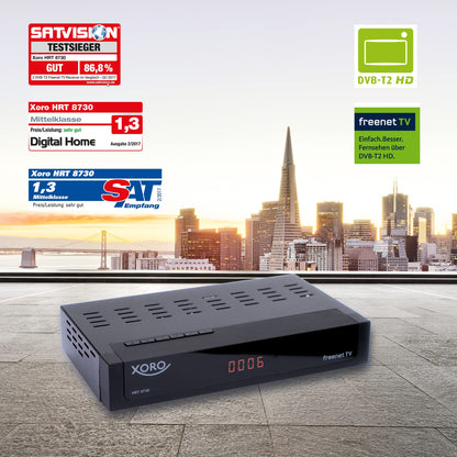 Xoro HRT 8730 DVB-C/T2 HD Receiver mit USB Mediaplayer, PVR