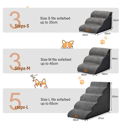 Trhillsbrad Hundetreppe Breit 5 Stufen 62cm – für kleine Hunde