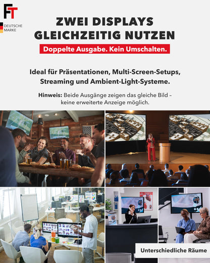 FeinTech SP210 HDMI 2.1 Splitter 4K 120Hz 8K für 2 Monitore