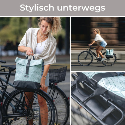 LARKSON Tammo Bike Gepäckträgertasche & Rucksack 2 in 1 Mint