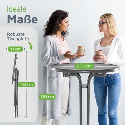 BeFair Nico Stehtisch Klappbar - Rund 70cm Anthrazit