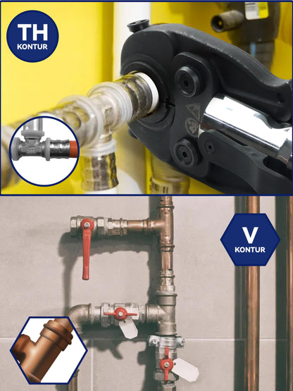 AMZCNC Profi Presszange – V- & TH-Kontur Pressbacken Set