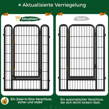 Yaheetech Welpenlaufstall 8-teilig 100cm – Faltbar