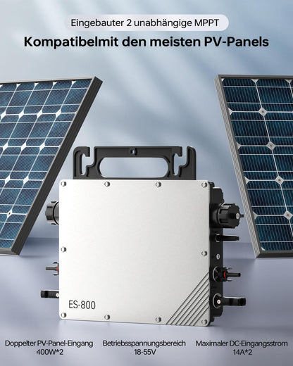 Mikro-Wechselrichter 800W Solar MPPT Netzeinspeiser WiFi