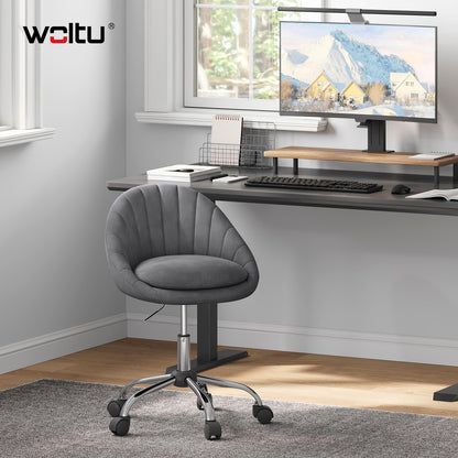 WOLTU BS167dgr Homeoffice Stuhl 150kg - Samt Dunkelgrau