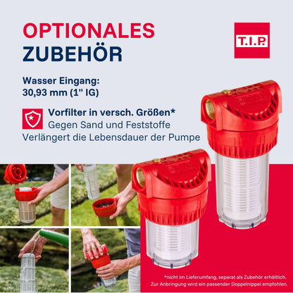 T.I.P. Hauswasserwerk HWW 900/25, 600 W, 2800 l/h, 42 m Förderhöhe