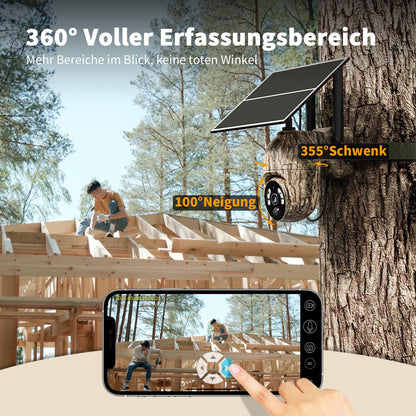 NUASI Wildkamera RBX-S60, 4G LTE, Solar, 2K Farbnachtsicht, IP66