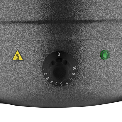 Buffalo Suppenkessel 10 Liter – elektrischer Buffet-Wärmer, Graphitgrau