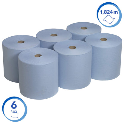 Scott Handtuchpapier 6668 blau, 1-lagig, 6x304m