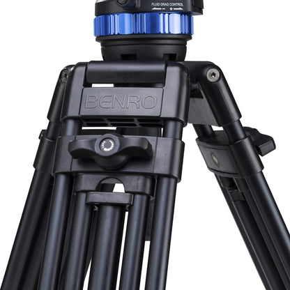 Benro A673TM Dual Stage Video Stativ S8PRO Kopf – 75mm Schüssel, Schwarz