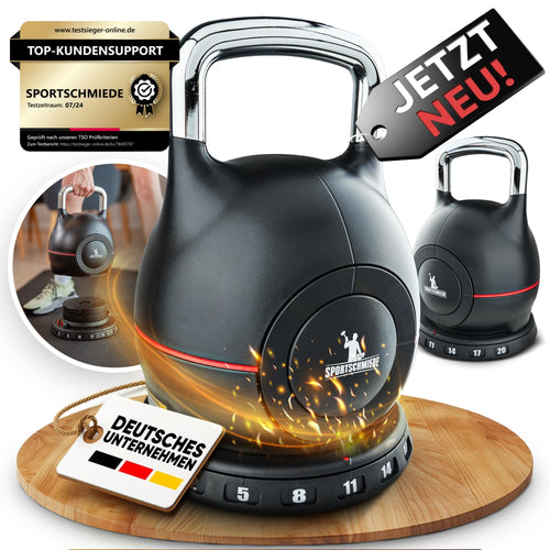 SPORTSCHMIEDE Verstellbare Kettlebell Hantelset Home Gym