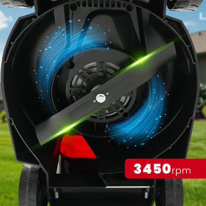 LEHMANN Elektro-Rasenmäher 1200 W, 32 cm Schnittbreite, 25 L Fangkorb