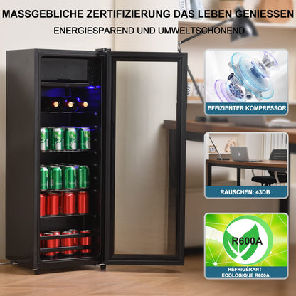 DRIXNO Kühl-Gefrierschrank 120L Kühlteil / 8L Gefrierteil