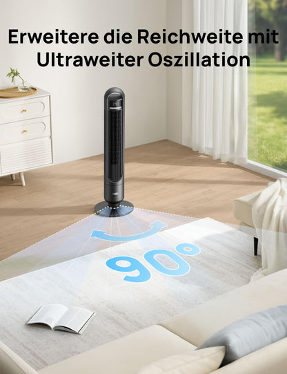 DREO Turmventilator DR-HTF017, leise, mit Fernbedienung und Timer