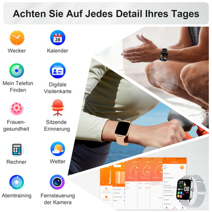 LODIMEKE Smartwatch P133 mit Telefonfunktion für Damen und Herren