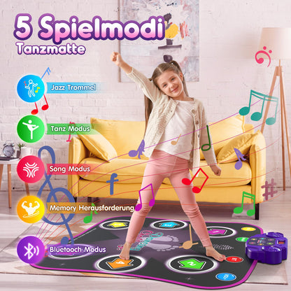 Hot Bee Leuchtend Tanzmatte Mädchen - Bluetooth, 6 Leuchtpfeile