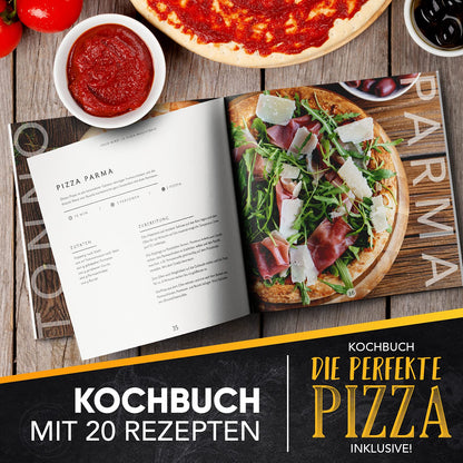 Loco Bird Pizzastein Set für Backofen & Gasgrill mit Pizzaschieber