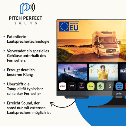 Cello C2224WS 22 Zoll 12V Traveller Smart TV rahmenlos