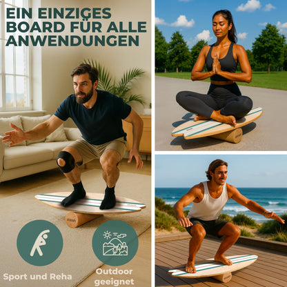 STAASH® Balance Board für Gleichgewicht & Fitness - Full Kit