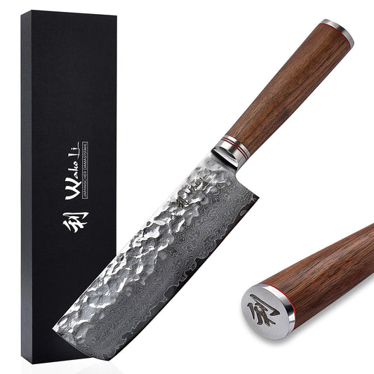 Wakoli Nussbaum Premium Nakirimesser Damast 22.5 cm