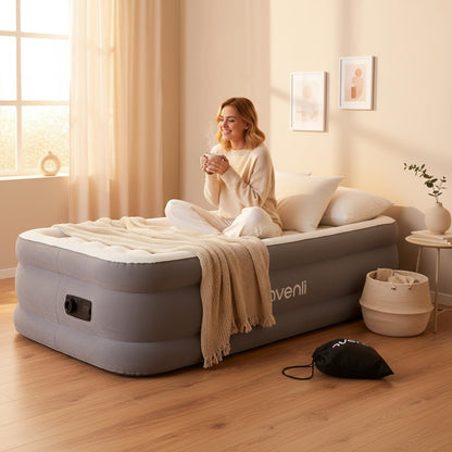 AVENLI Luftmatratze 1 Person selbstaufblasend mit Pumpe 191x99x46cm