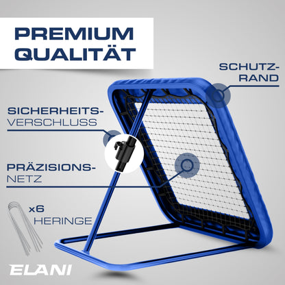 ELANI Rebounder 1x1m Fussball - Training mit Schutzrand