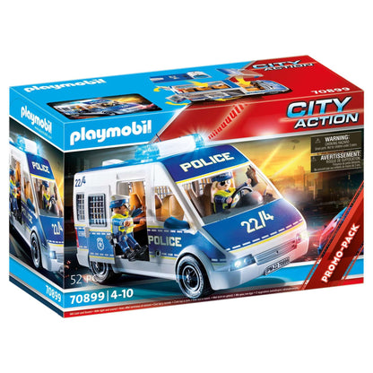 PLAYMOBIL City Action 70899 Polizei-Mannschaftswagen - Licht & Sound