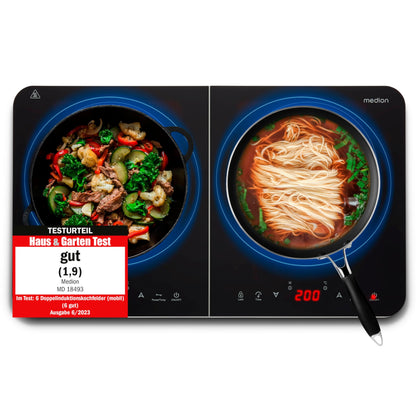 MEDION Doppel-Induktionskochplatte MD18493, 3500 Watt, schwarz